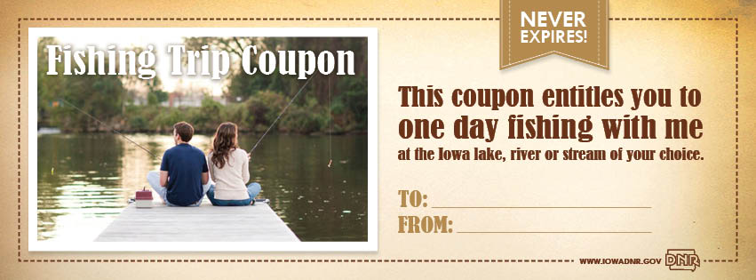 Need a stocking stuffer? Try our fishing trip coupon. - DNR News
