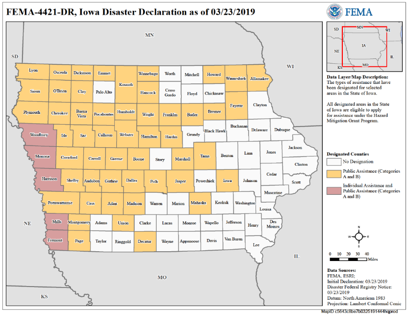 Iowa Rest Areas Map