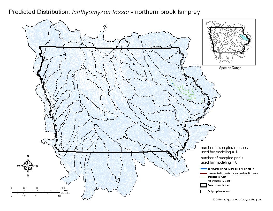 Northern brook lamprey Distribution