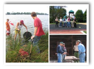 Carter Lake clean up, Backbone State Park friends playground, friends of Pine Creek Grist Mill