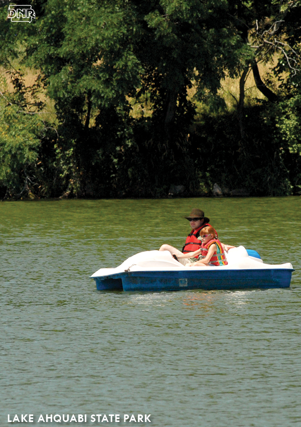 Go paddleboating, kayaking or canoeing - or maybe try some fishing or swimming - at Lake Ahquabi State Park | Iowa DNR