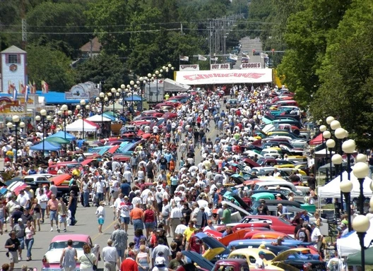 An aerial view of the crowd at the Iowa State Fair